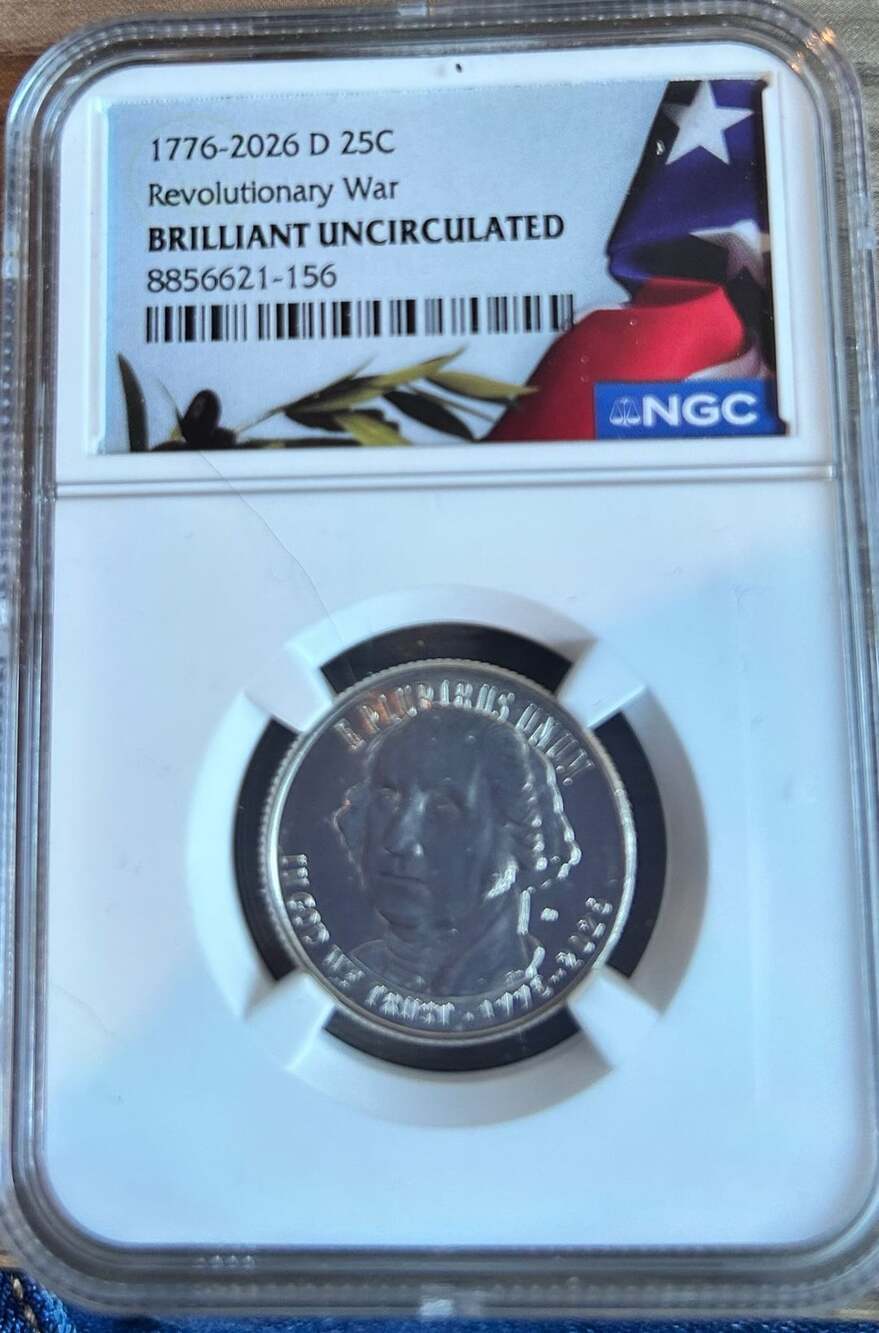 NGC 1776-2026 D 25C Revolutionary War Brilliant Uncirculated Coin